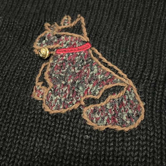 Christopher & Banks Hand Embroidered Dogs Rolled Neck Holiday Sweater - Picture 6 of 9